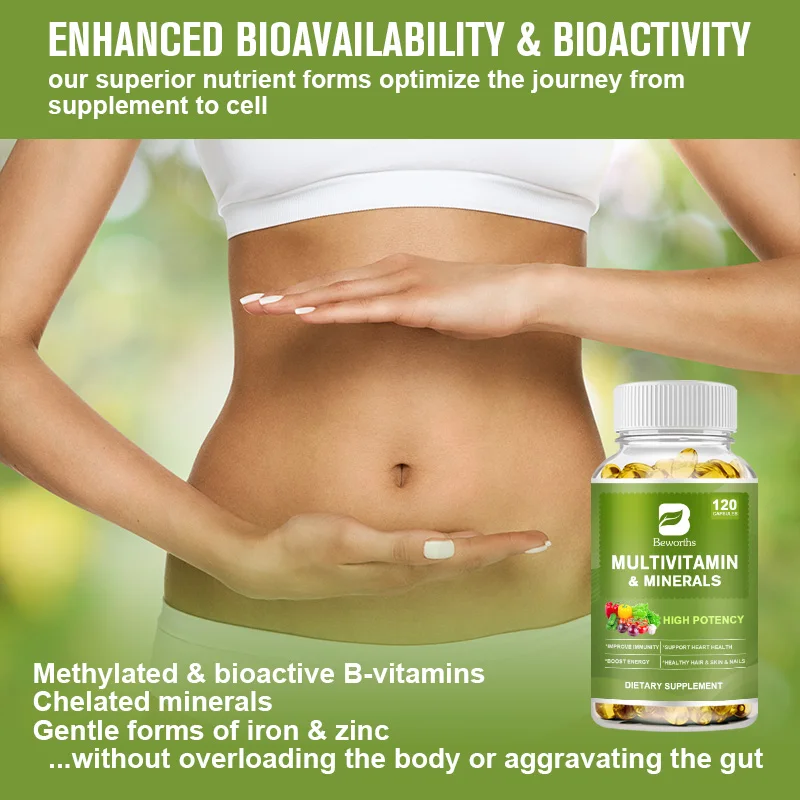 Multivitamin for Women. Biotin, Folic Acid and Vitamins. Natural ingredients