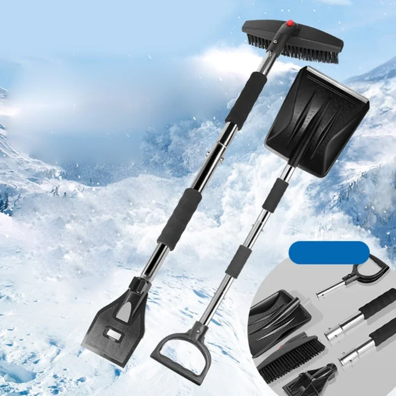 Car Snow Shovel 3in1 Ice Scraper Windshield Multifunctional DetachableSnow Brush