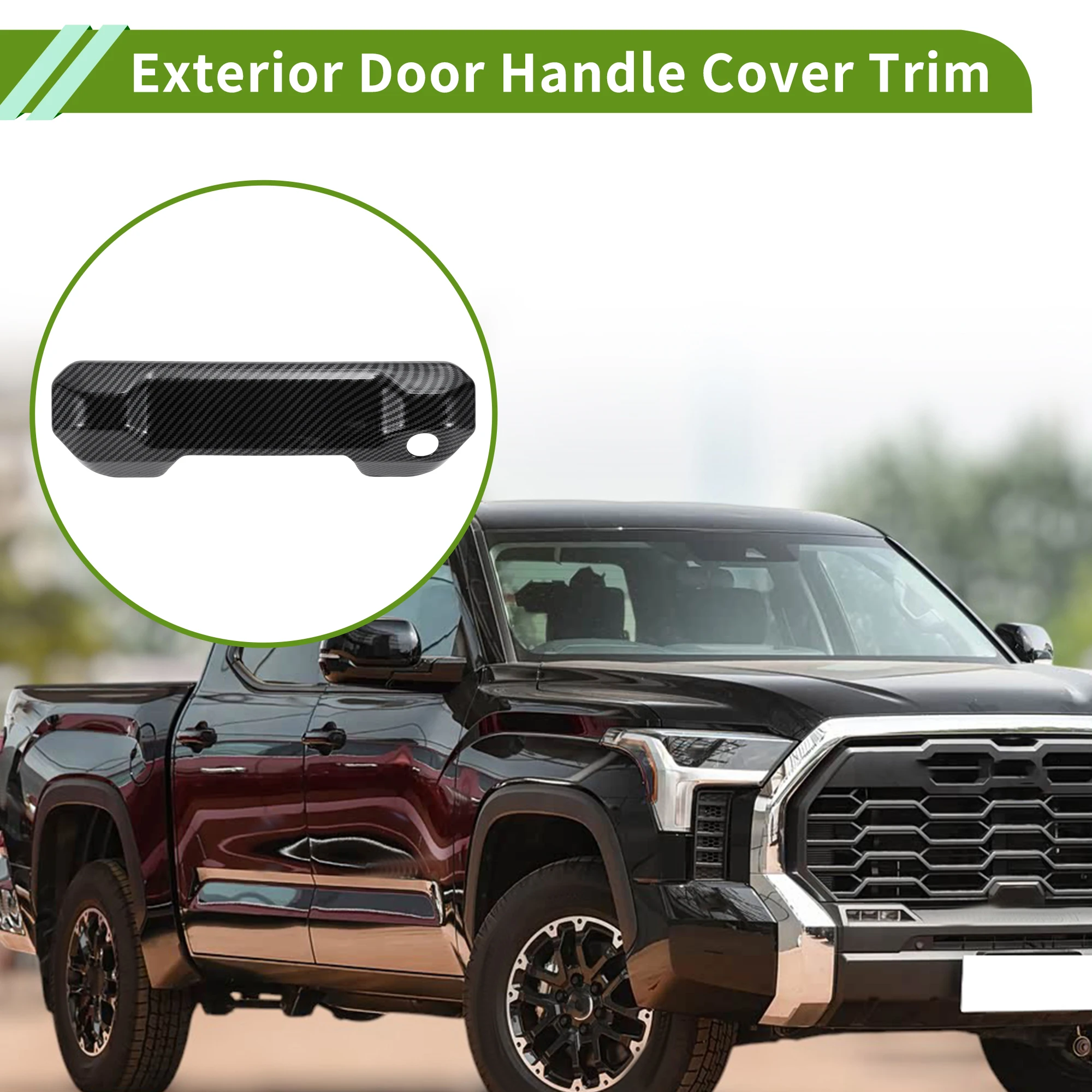 

UXCELL Накладка на внешнюю дверную ручку, накладка на дверную ручку багажника для Toyota Tundra, 1 отверстие, 22-25, углеродное волокно, черный ABS