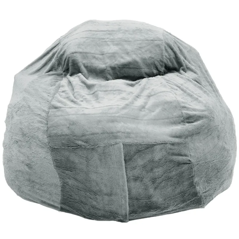 Storage Soft Fluffy Bean Bag Cover Home Sofa chair Cover No Filler Stuffable Bean bag Lazy Sofa Bed Cover