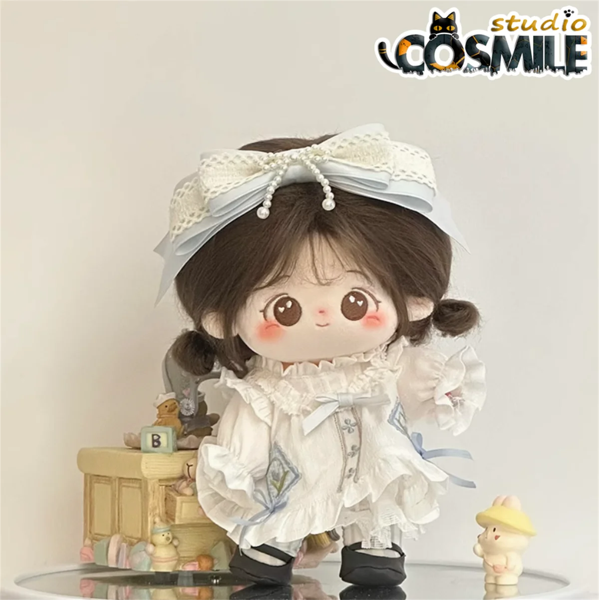 No Attributes Kpop Idol Gorgeous Noble Court Style White Shirt Pajamas Suit Costume Stuffed Plushie 20cm 30cm Doll Clothes Jun