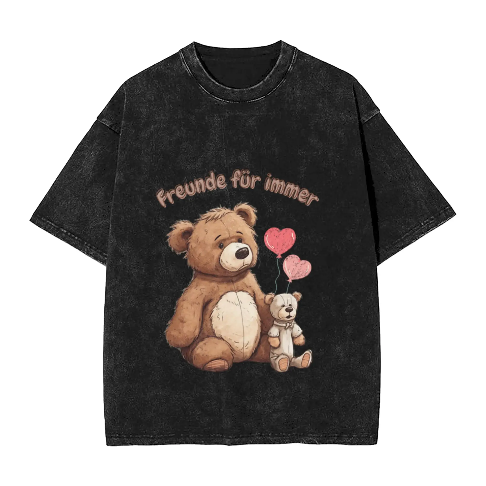 Bear gift teddy bear leisure holiday joy gift idea Unique Trendy A T-Shirt Oversized Short Sleeve Cotton Tees Tops