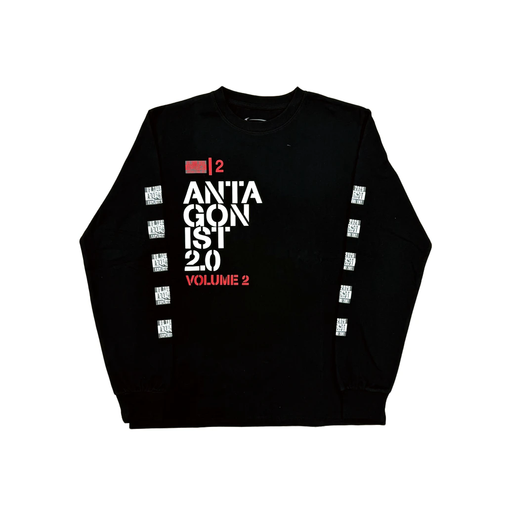 Antagonist 20 Tour Long Sleeve T-Shirt Men's Casual Cotton round Neck Graphic Tee Breathable Comfortable Unisex T-Shirt