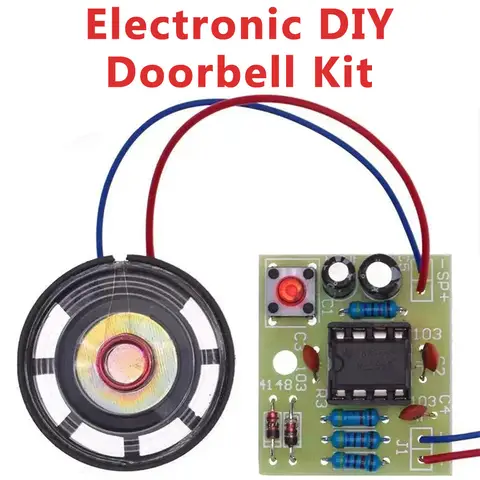 Electronic Components Kit Professional NE555 Doorbell DIY Kit - Dual Tone Ding Dong Sound PCB Soldering Practice with Complete