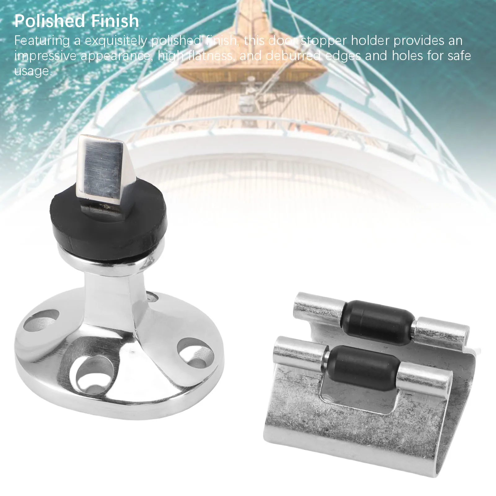 Marine Door Stopper Catch and Holder Roller Operating Secure Fixation Easy Installation Heavy Duty Door Stopper Catch Holder
