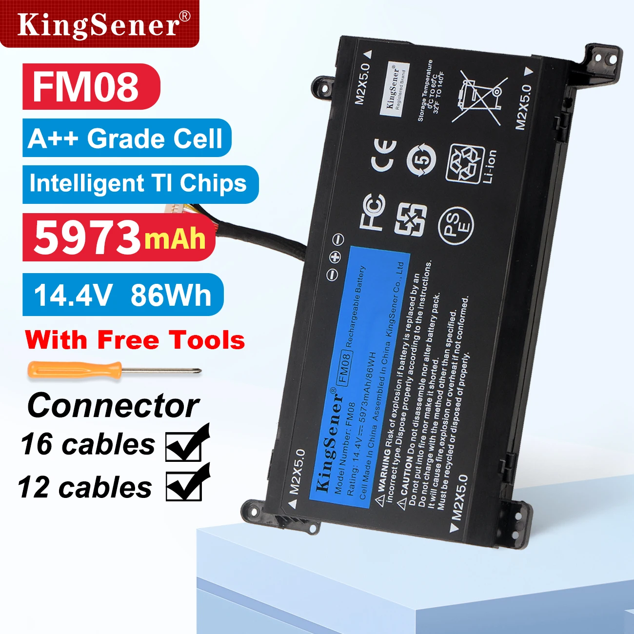 KingSener-batería modelo FM08 para ordenador portátil, pieza de PC para HP OMEN 17-an013TX 17-an014TX TPN-Q195 HSTNN-LB8B, 8922753-421, 14,6 V, 83,22 WH, 5700mAh