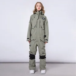 Terno de esqui 1 peça para homens e mulheres, conjuntos de neve impermeáveis, snowsuit à prova de vento, roupas quentes, snowboard, exterior, inverno, novo