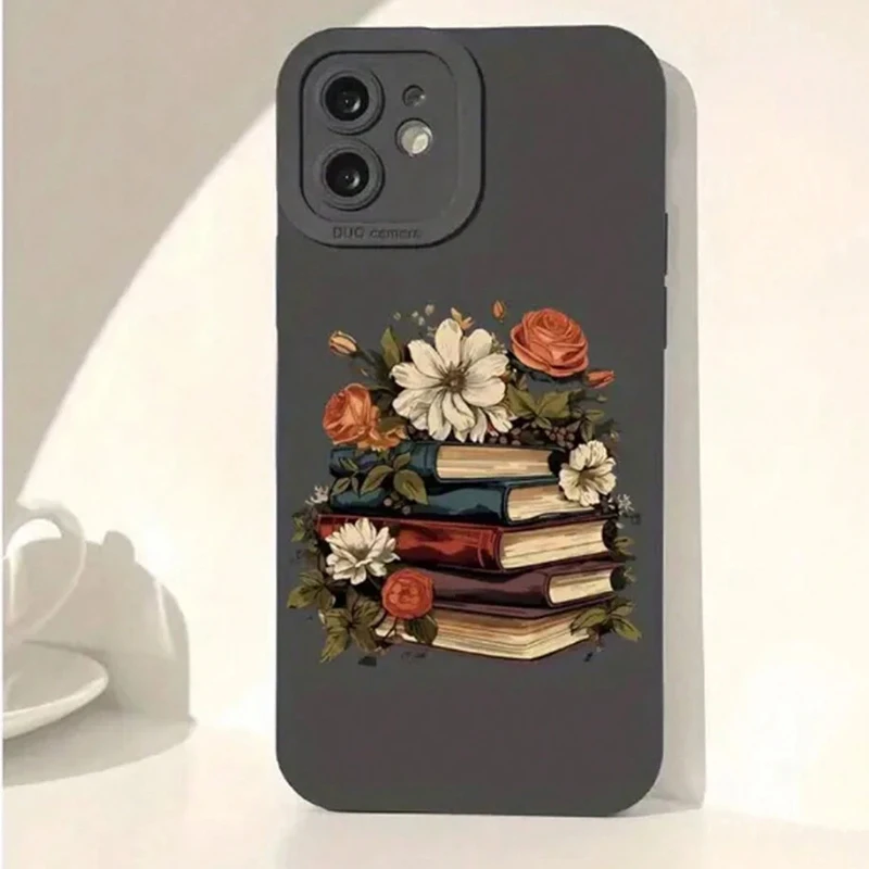 

Vintage Creative Simple Fashion Book Phone Case For iPhone 16 13 15 14 12 11 Pro Max XS X XR 7 8 Plus SE2 Shockproof Soft Cover