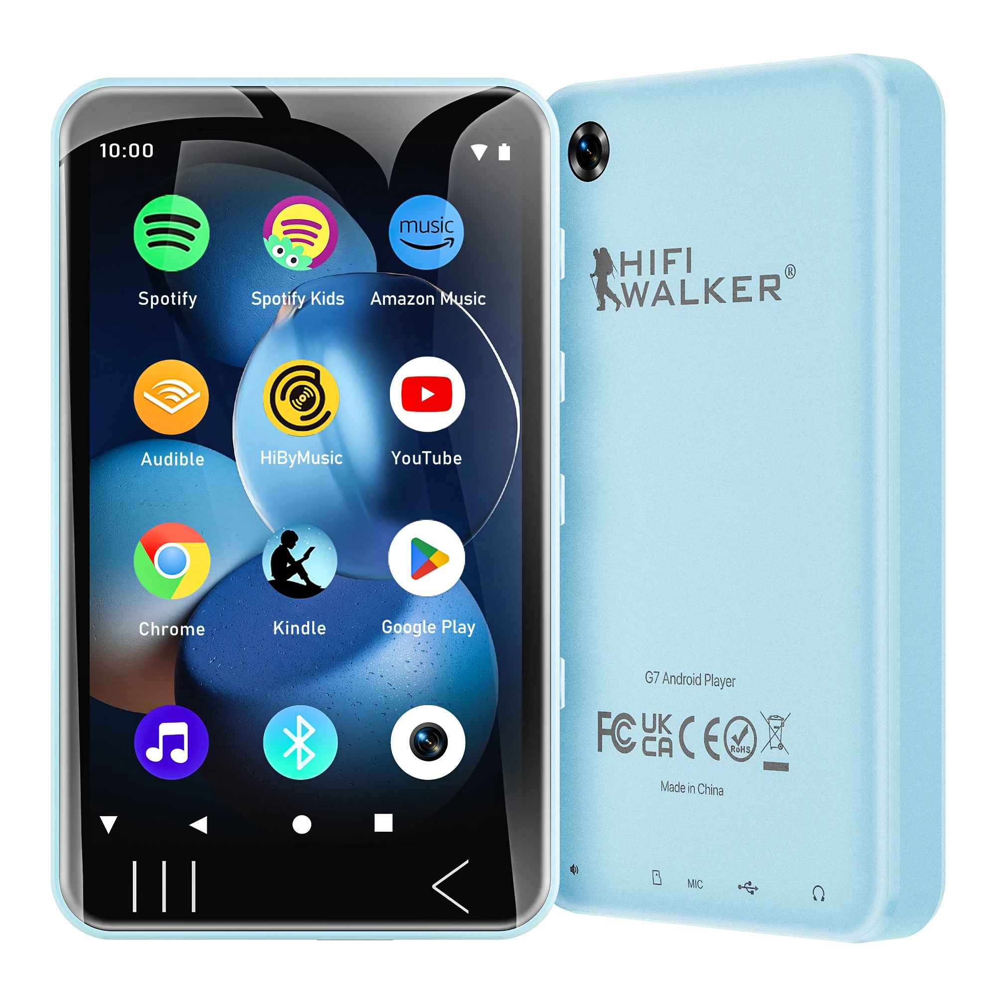 

Spotify MP3 Player Android 13, 144GB(128+16GB), Bluetooth and Wifi, Full Touch Screen and Speaker, Android Music Player for Kids