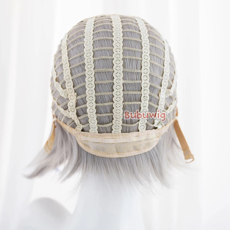 Bubuwig Synthetic Hair Feixiao Cosplay Wigs Honkai: Star Rail Feixiao 100cm Silver White Mixed Green Ponytail Wig Heat Resistant