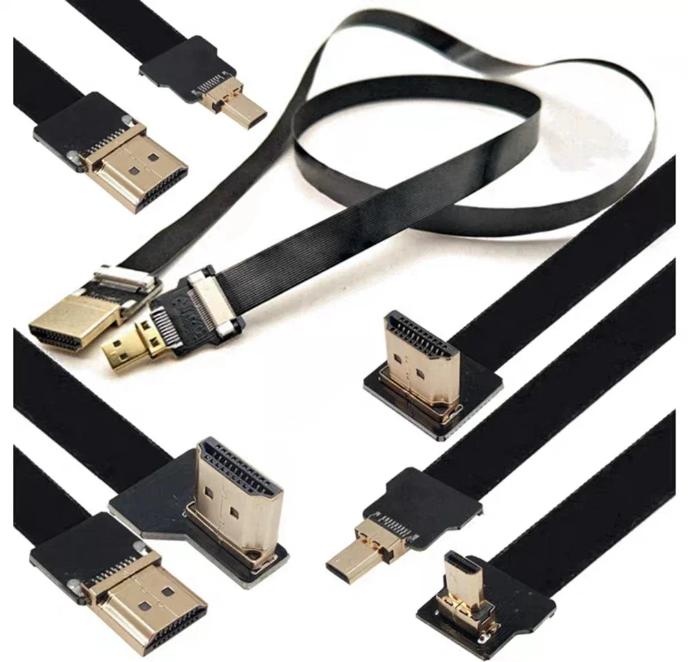 FPV Micro HDTV Compatible HDMI 90 degree Adapter FPC Band Flat HD Cable Pitch 20pin for Multicopter Air Photography