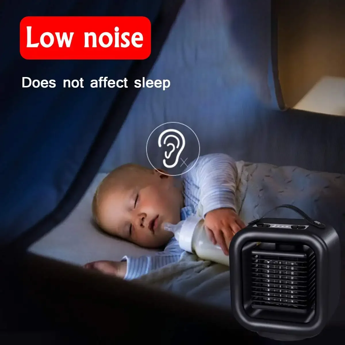 سخان محمول مزدوج الاستخدام ، تسخين وتبريد صغير ، سخان مكتبي للمنزل ، داخلي ، تخييم ، 3 أوضاع ، كهربائي