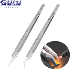 MECHANIC SM-17 SM-11 Heat Resistant High Precision Insulation Ceramic Anti-Static Special Tweezers for Phone Flying Wire Repair
