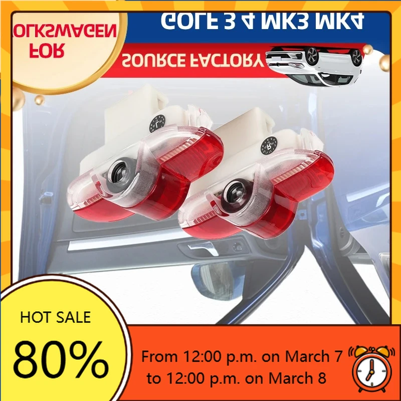 

VW GTI GOLF 2026 Горячие для VOLKSWAGEN VW Подстаканники Автомобильный мусор 2X НОВЫЙ светодиодный светильник для дверей автомобиля Добро пожаловать Призрачная тень Предупреждающий светильник Аксессуары