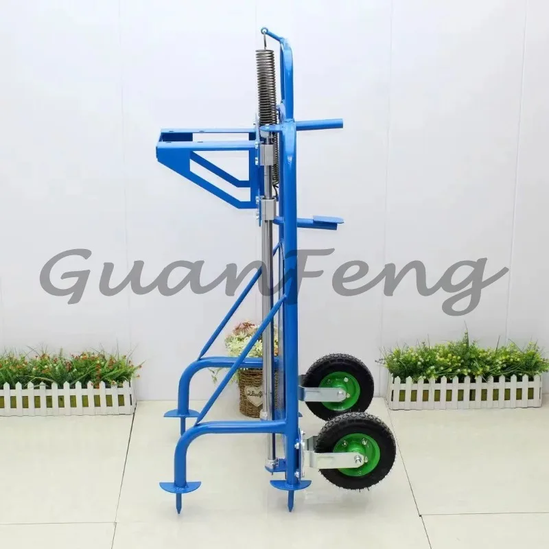 Foot-operated Ground Drill Frame, Hand-cranked Agricultural Drilling and Pit Digging Frame