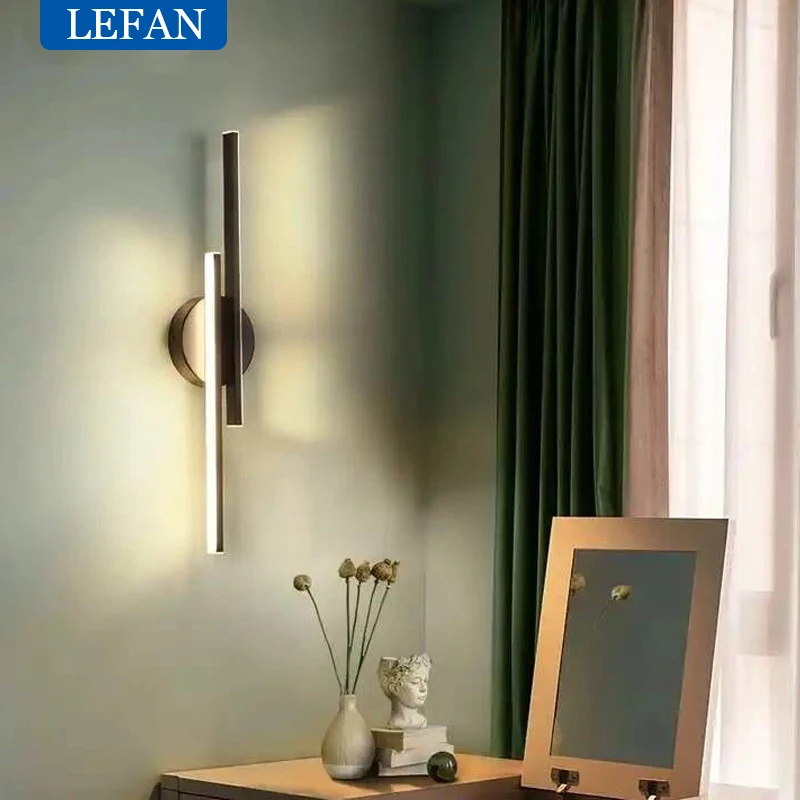 Simple Nordic LED Wall Light - Acrylic Indoor Decorative Lamp for Bedroom Bedside, Living Room Background & Home Decor