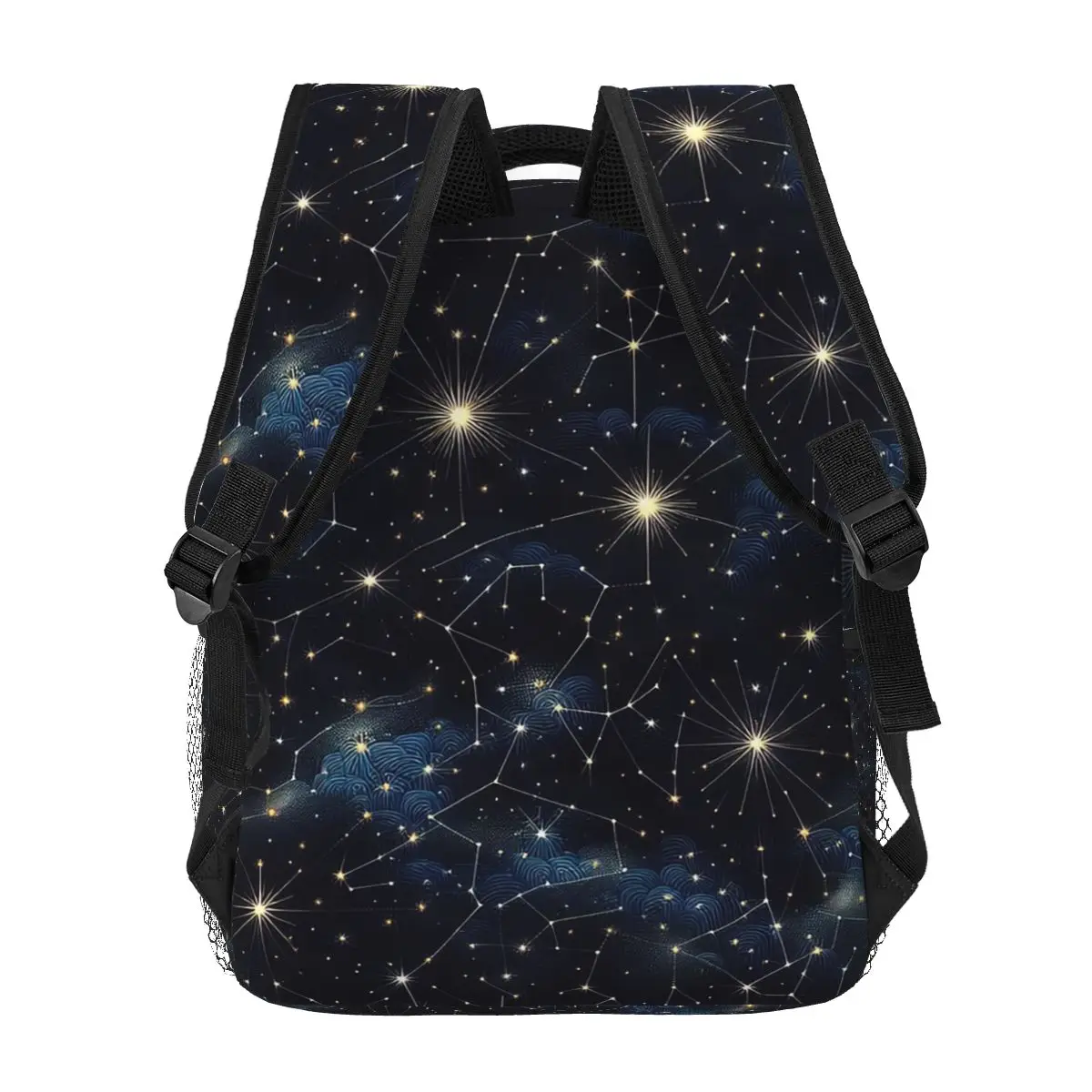 

Ночное небо, золотые небесные звезды, рюкзак со звездами зодиака, студенческая сумка для книг, детская школьная сумка, компьютерные сумки на плечо
