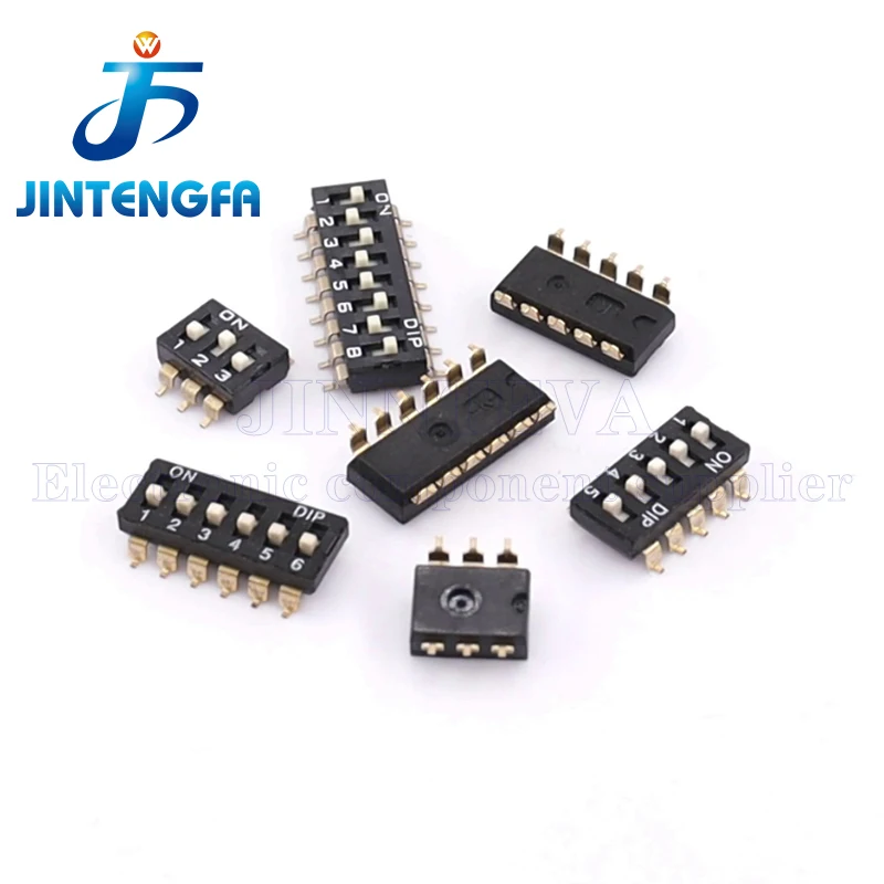 10PCS XH2.54mm SMD DIP 1P 2P 3P 4P 5P 6P 8P 10P Bit black Dial switches SMT switch Toggle Switches Slide Type Switch 