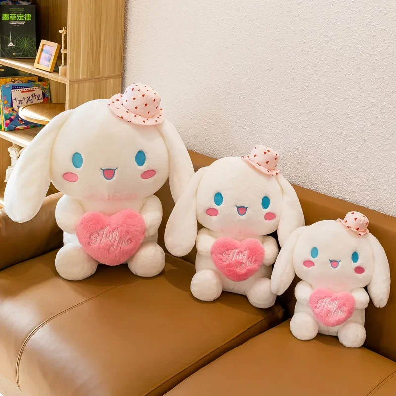 Sanrio Cartoon Pelúcia Bonecas Recheadas para Crianças, Figura Anime, Kawaii, Bonito Cinnamoroll, Cão Oelhudo Grande, Brinquedos Grandes, Presentes de Aniversário