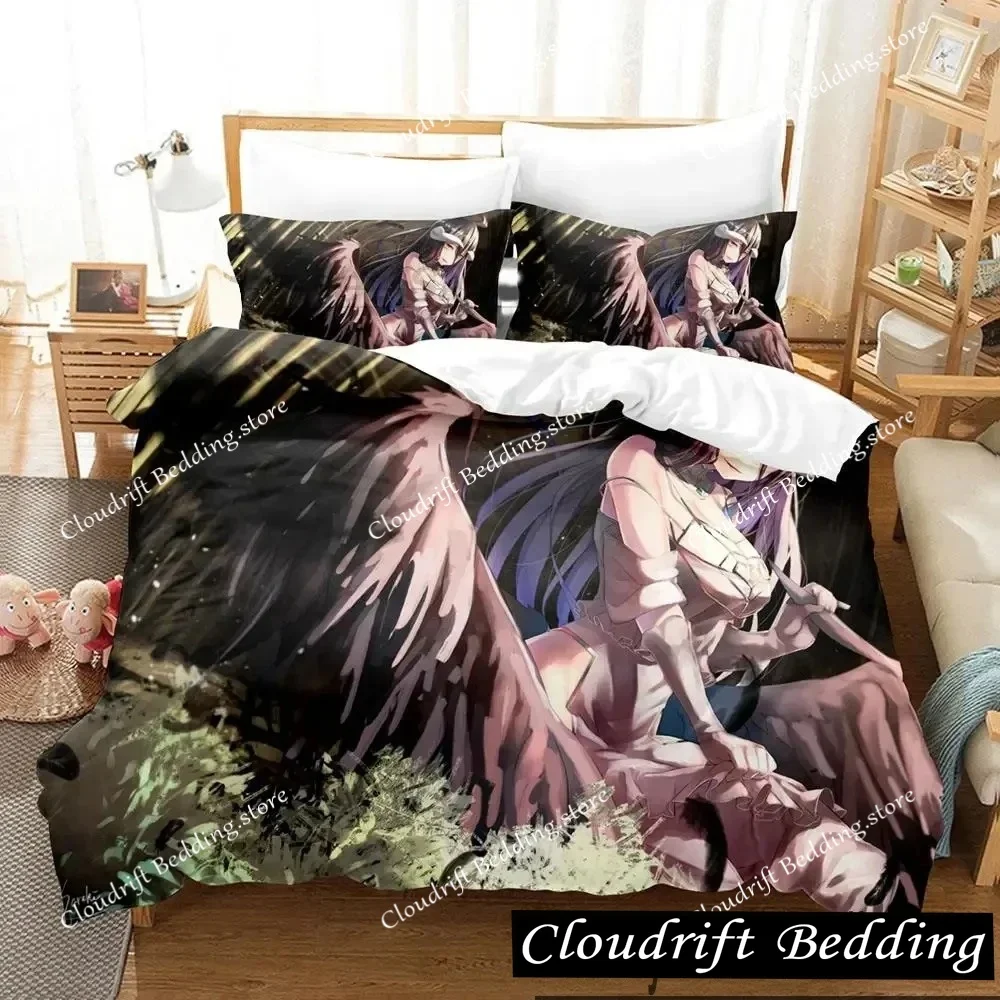3D Print Anime OVERLORD Bedding Set Duvet Cover Bed Set Quilt Cover Pillowcase Comforter king Queen Size Boys Adult Bedding Set