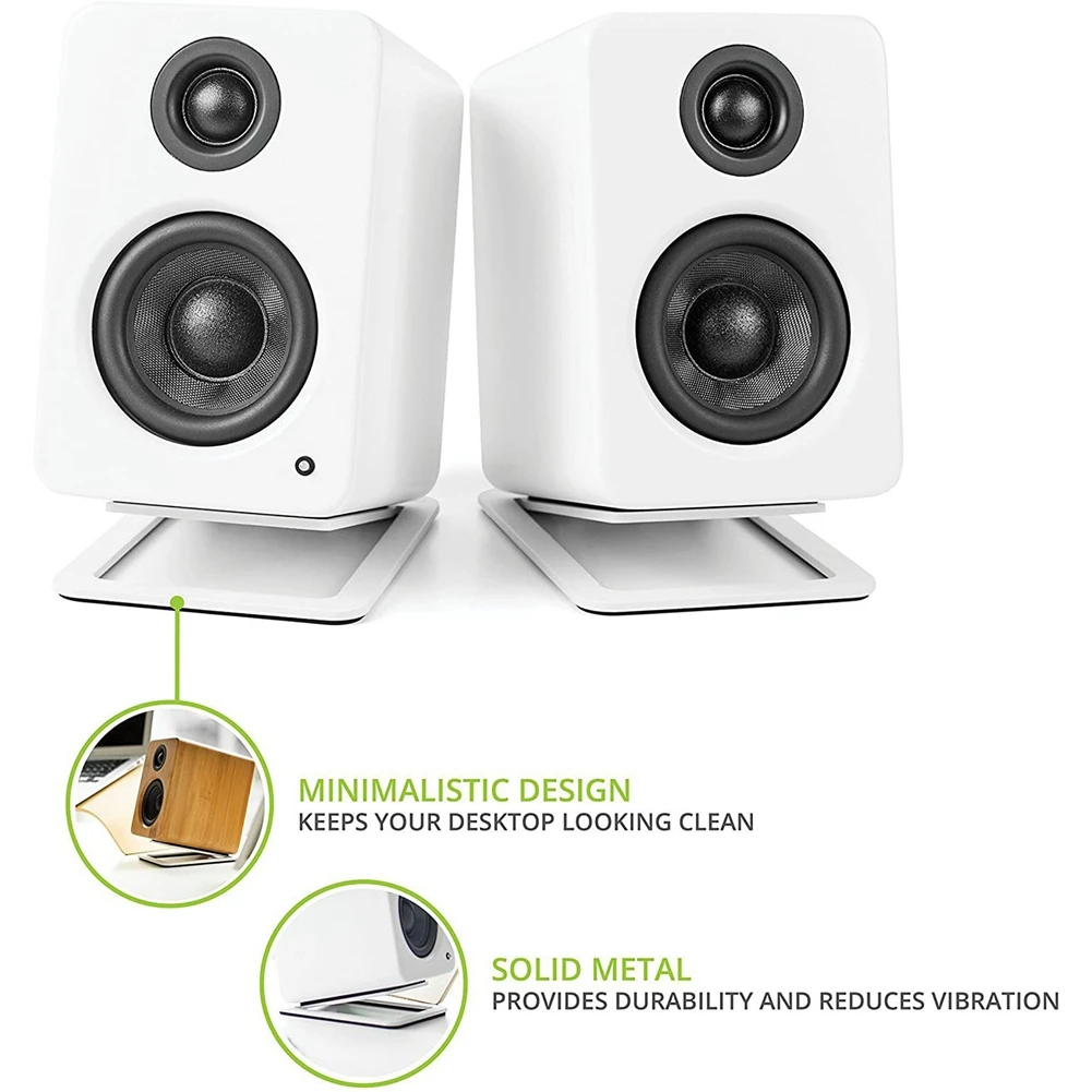 ABSQ-Desktop Speaker Stand Metal Audio Bracket Tabletop Holder For Kanto's YU4 Active Speaker & Similar Size Speaker