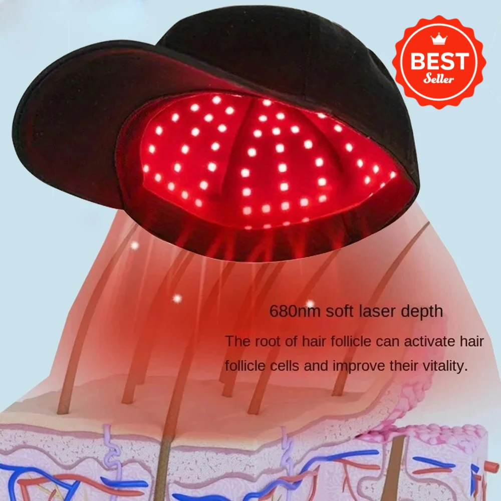 

100 шт. инфракрасные светодиоды 660 нм и 850 нм красный свет терапия шапочка для роста волос для роста волос против выпадения волос расслабляющая шапка для ухода за кожей головы