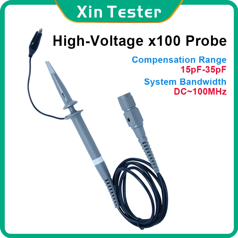 Sonda de Osciloscópio de Alta Tensão Xin 100mhz x1 X100 Sondas de Teste T3100