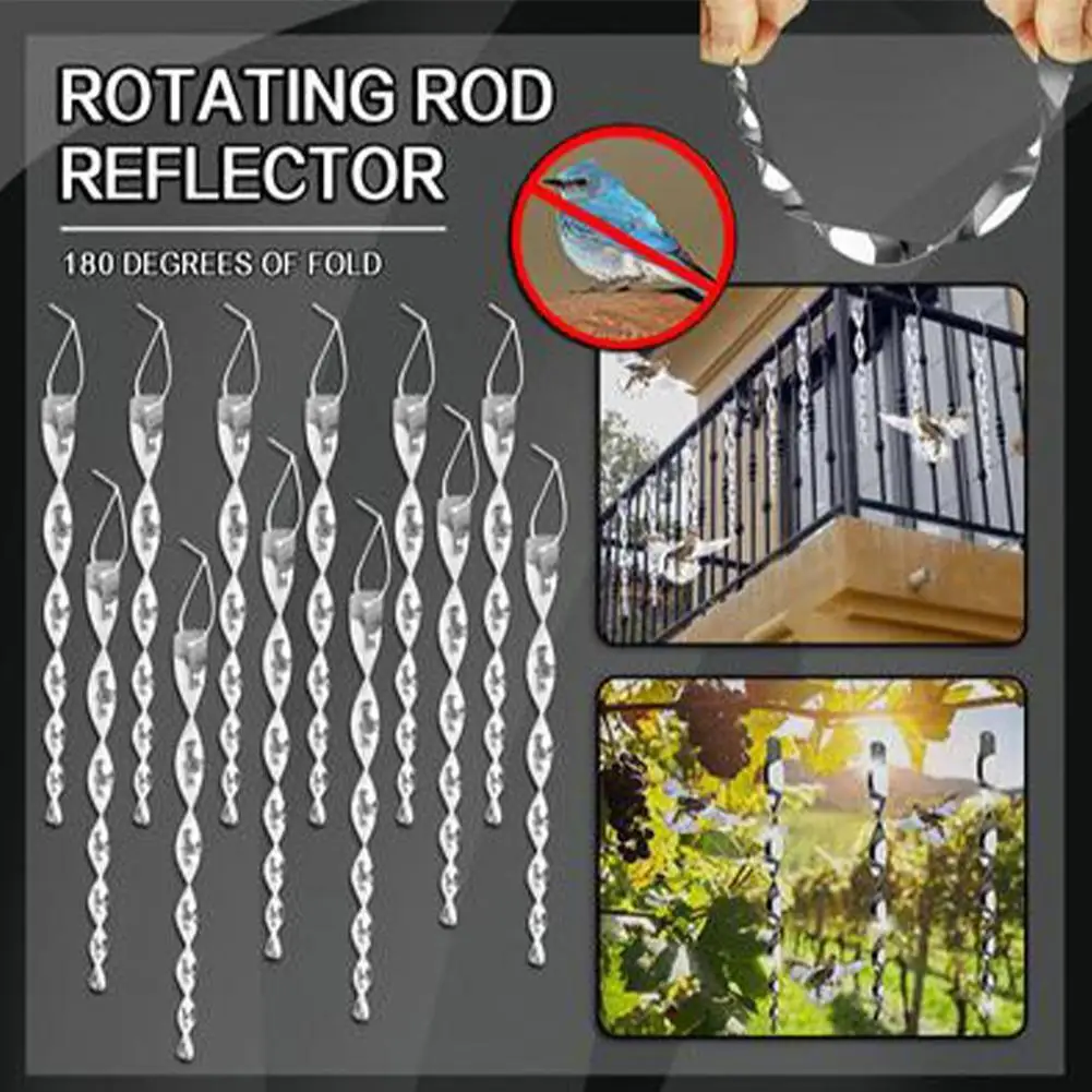 Bird Proof Wind Turning Tool, Bird Proof, Bird Proof, Reflective Rod, Jardim Piscando Dispositivo, K2I7
