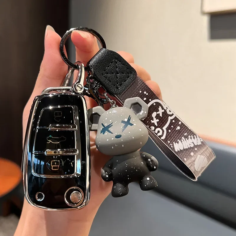 2024 Популярные чехлы для автомобильных ключей из ТПУ для Audi A1 A3 A6 C5 C6 Q3 Q2 Q7 TT TTS R8 S3 S6 RS3 RS6 A4, аксессуары для ключей