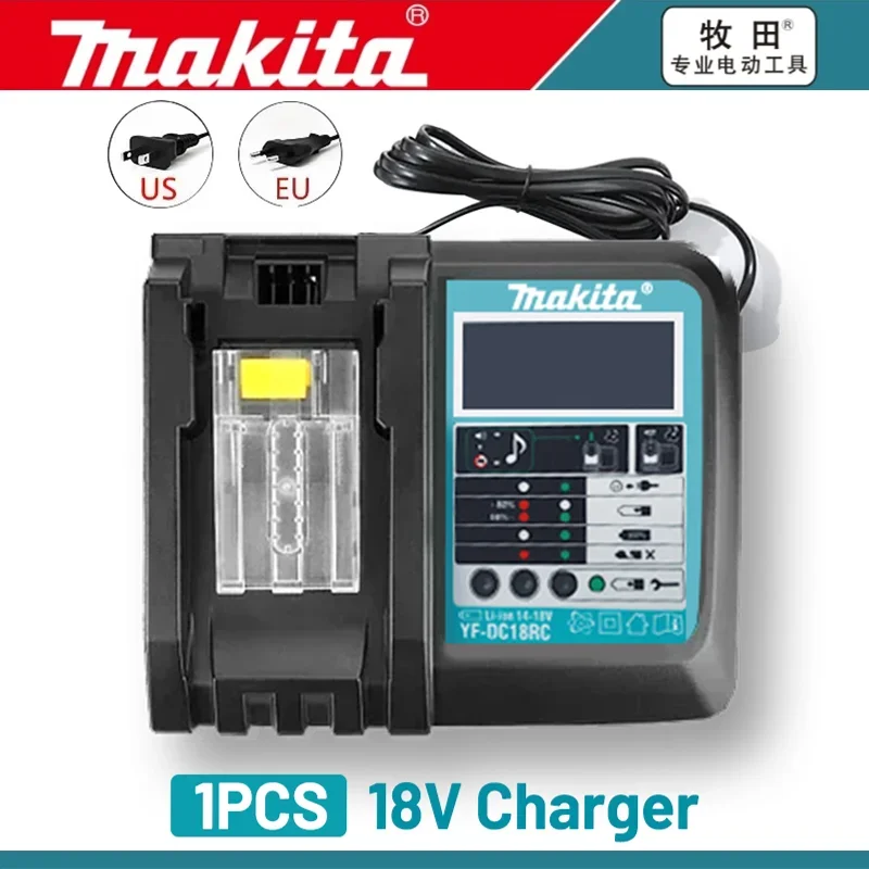 Echte Makita 18V batterij 6ah, met batterij-indicator Oplaadbare Makita-batterij, BL1830 BL1840 BL1850 batterij voor elektrisch gereedschap