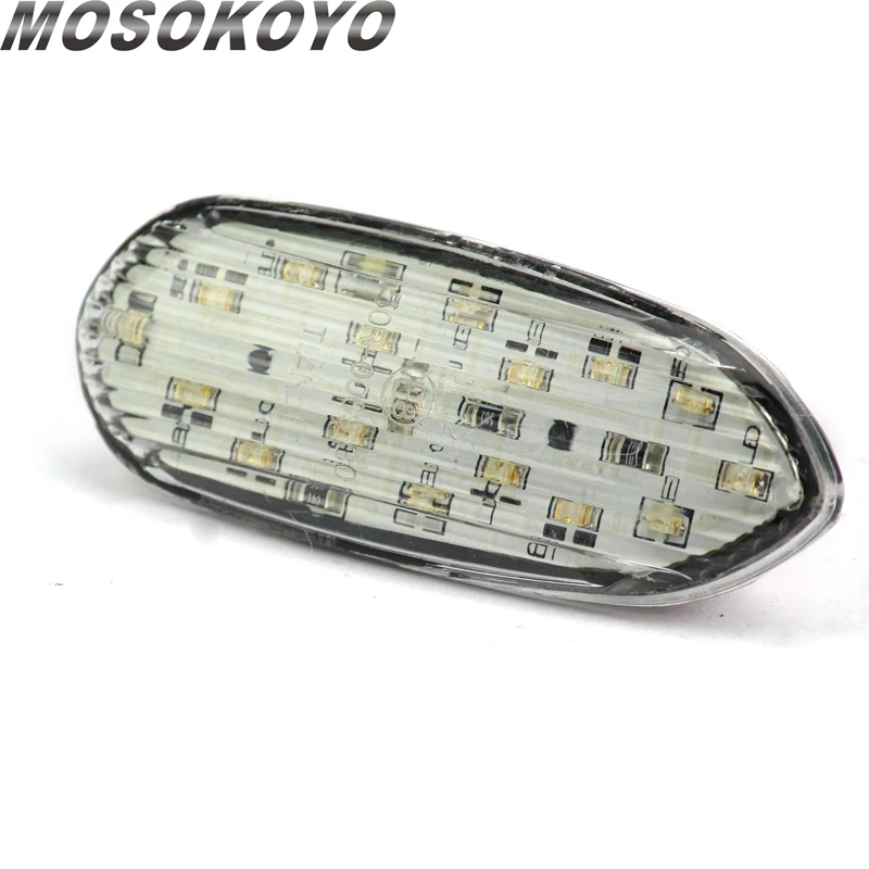 GSXR 600/750/1000 Mirror Block-Off Flush Mount LED Turn Signals Lights Blinker Indicator Flasher For Suzuki GSX-R 600 750 1000