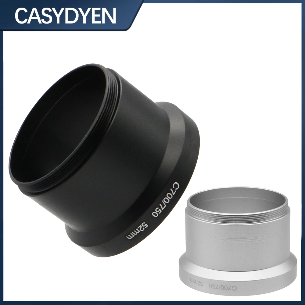 52mm Lens Adapter Tube For Olmpus SP-500 C-740 C-750 Lens Protector Exension Tube Black/Sliver