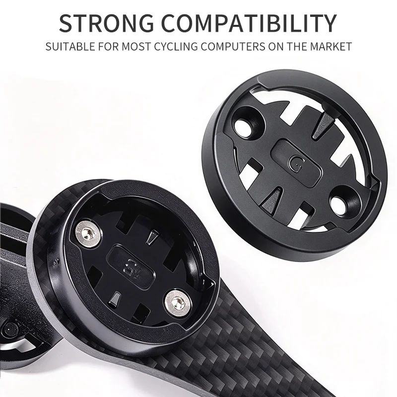 Soporte para velocímetro de bicicleta de fibra de carbono BUCKLOS, 143 mm, soporte para ciclocomputador, soporte para cronómetro de bicicleta de carretera y montaña, compatible con GARMIN, BRYTON y cámaras deportivas.
