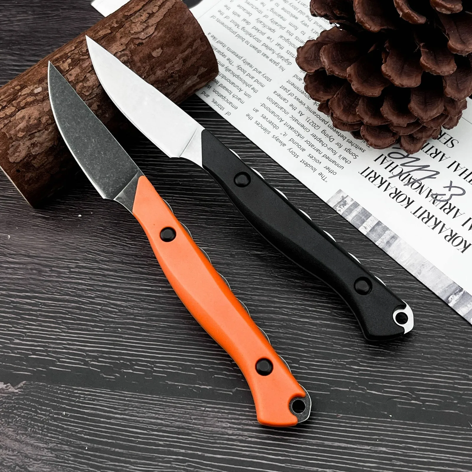 BM15700 8Cr13Mov Gerades Messer Tragbares EDC-Messer für Klettern, Backpacking, Camping, Wandern, Dschungel, Outdoor-Schneidwerkzeug, Obstmesser