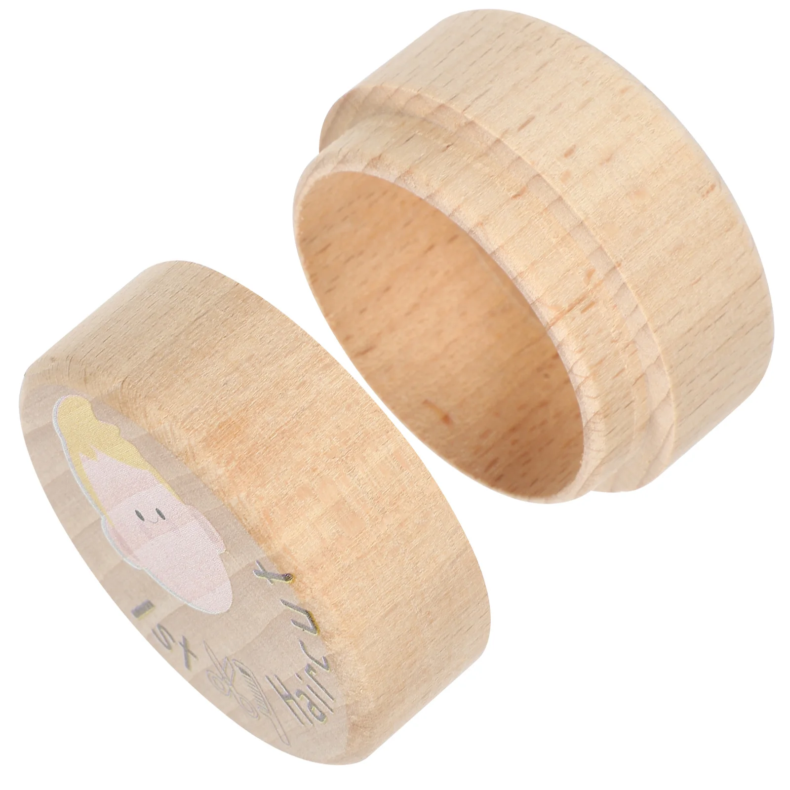 Caixa de lembrança para primeiro corte de cabelo de bebê, caixa de armazenamento de cabelo de madeira para meninos e meninas, preservação de memória, presentes de fadas