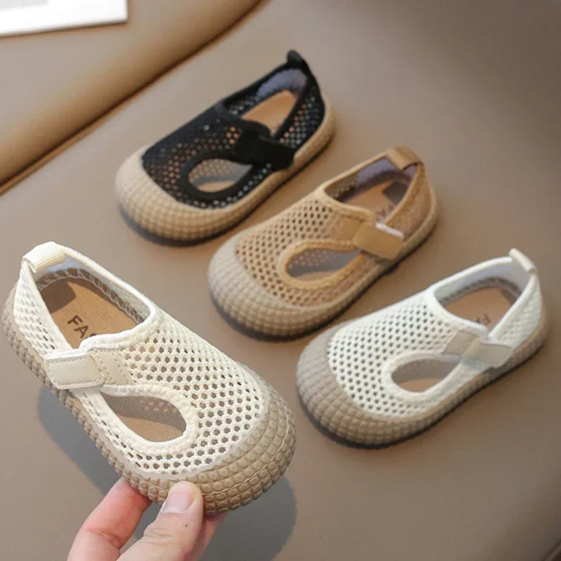 Baby Beach Shoes Children\'s sandals Soft Soled Breathable Mesh Shoes Boys Hollow Casual Girls Korean Spring Summer