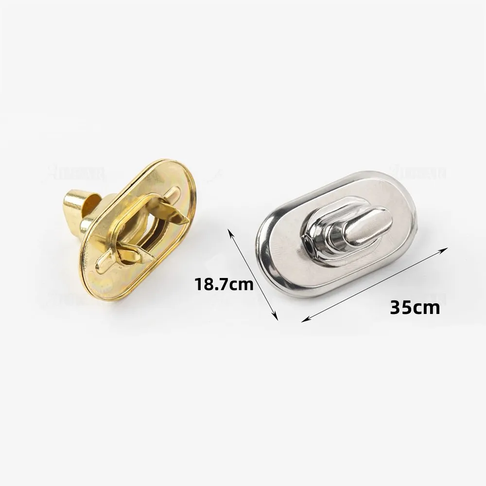 5Pcs/Set Gold Turn Lock Clasp Hardware Purse Closure Latches Metal Handbag Twist Lock Fasteners DIY Bag Handbag Craft Project