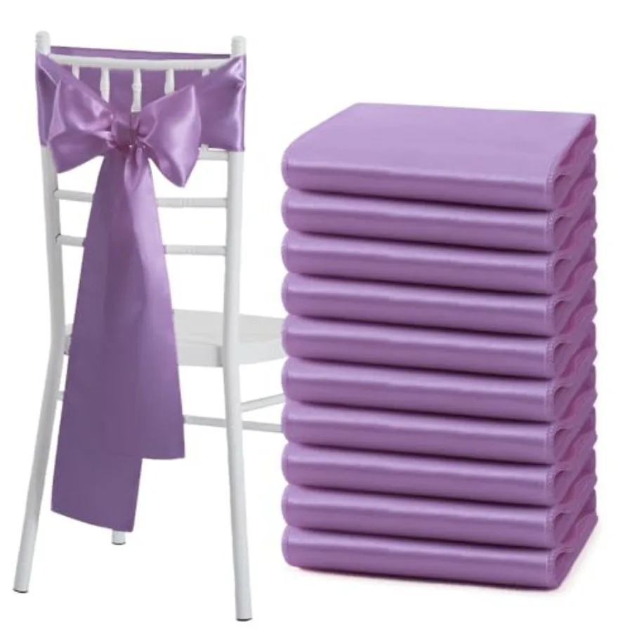 

50 шт. атласных лент для стульев, универсальные чехлы для стульев для свадеб, банкетов, вечеринок, отелей, декораций для мероприятий, 6 x 10 дюймов