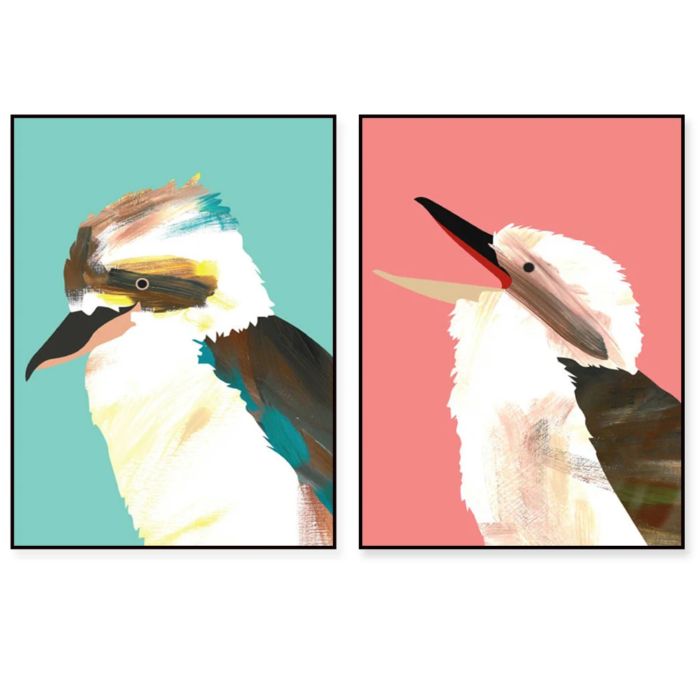 Kookaburra Print , Painted Kookaburra Wall Art,  Wall Art, Value Bird Print ,  Kookaburra Prints