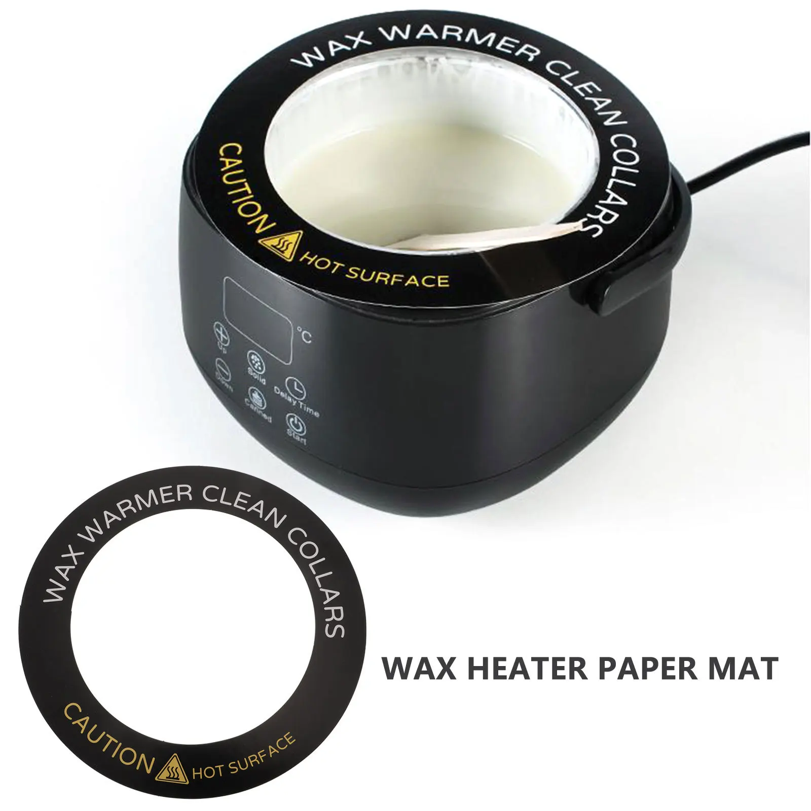 

50Pcs Stain Resistant Paper Mat for Unhairing Wax Heater Wax Warmer Accessory Replacement Washer Black Paper Washer Accessory