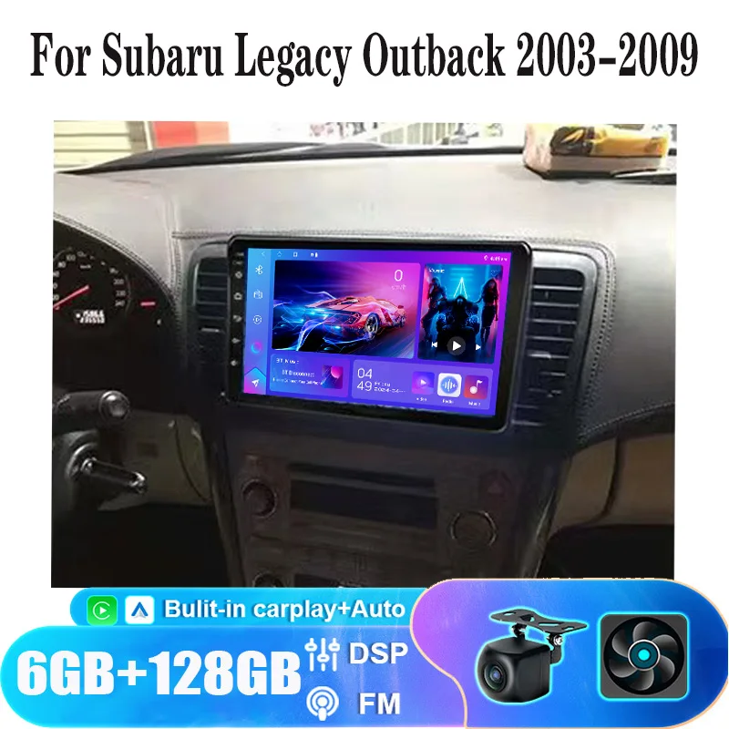 

9‘’ For Subaru Legacy Outback 2003-2009 2 Din Android Car Radio Stereo Carplay Car Multimedia Player GPS Navigation Autoradio