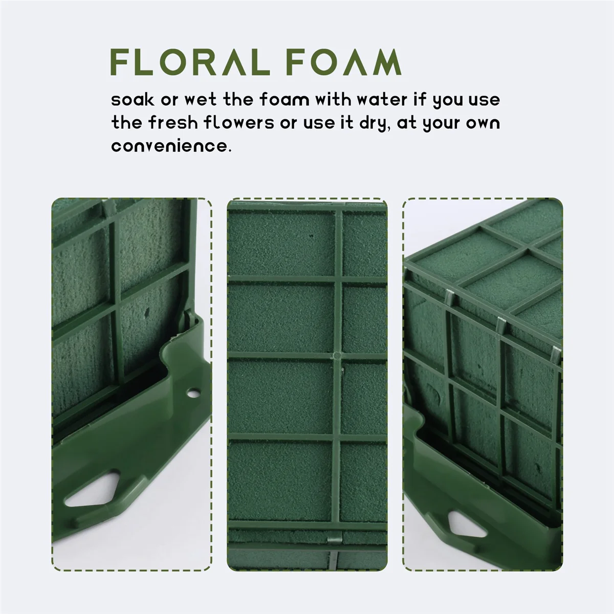 2 Pack Floral Foam Cage for Flower Arrangements Dry and Wet Floral Foam for Fresh Artificial Flowers Florist Foam