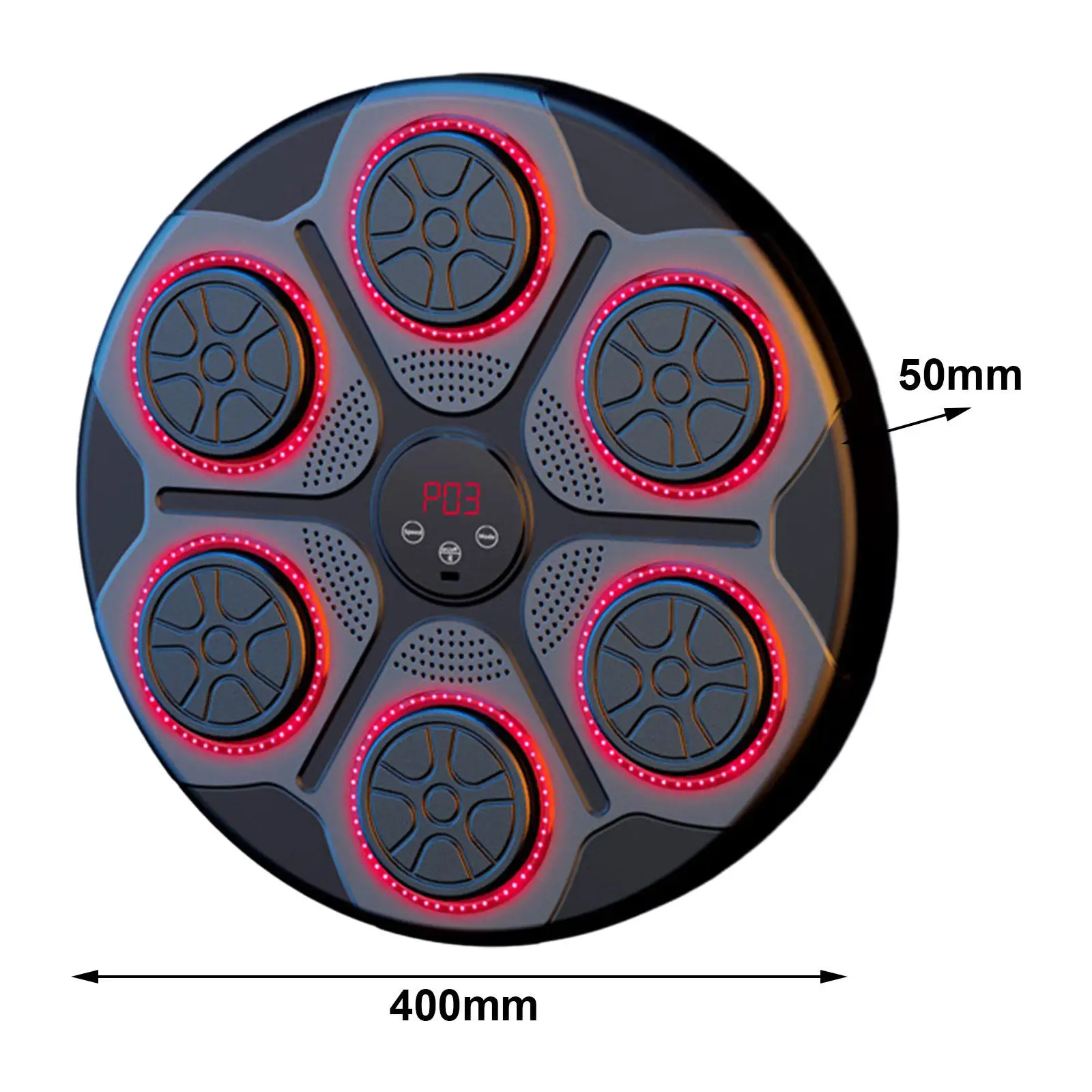 Music Boxing Machine RGB Light Reaction Target for Kickboxing Exercise Home