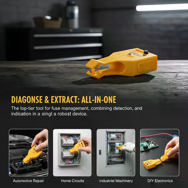 Auto Fuse Tester 1Pcs 24V DC LED Indicator Non Slip Grip Professional Testing Tool for Auto Repair Shops