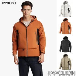 Hiking Jackets Men Waterproof Coat Hooded Windbreaker Autumn Outdoor Jacket High Quality Camping Hiking Jackets Men Coat Black