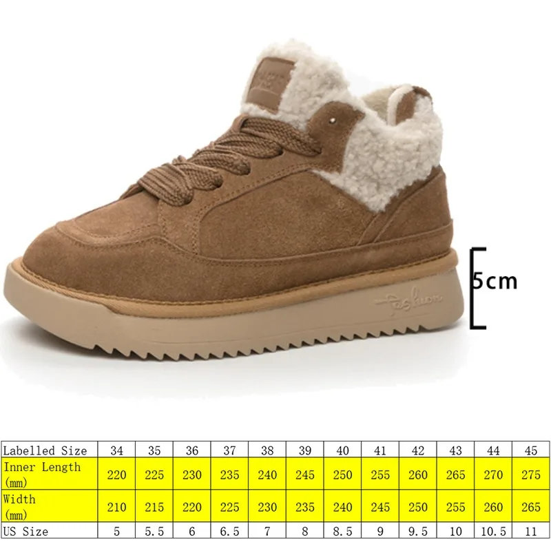 Fujin 5cm scarpe da donna in pelle scamosciata stivali primaverili da donna stivali da combattimento invernali in pelliccia calda autunno stivaletti