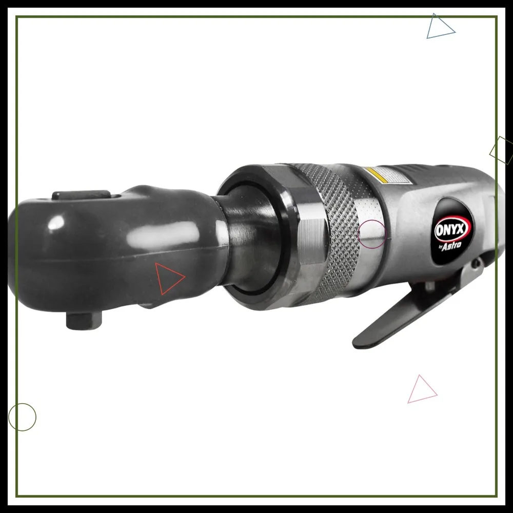 

1/4" Stubby Air Ratchet Wrench - 35 ft-lbs Torque, Compact Design for Tight Spaces