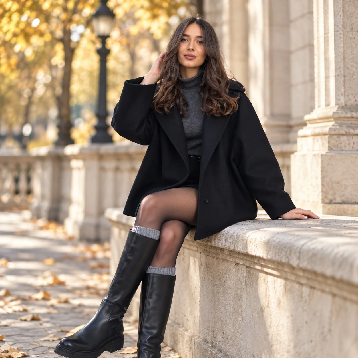 Loose Fit 3d Pattern Coat Sweet and Fresh with Autumn Half Open Collar Princess Style Long Sleeve Regular Sleeve Women Jacket