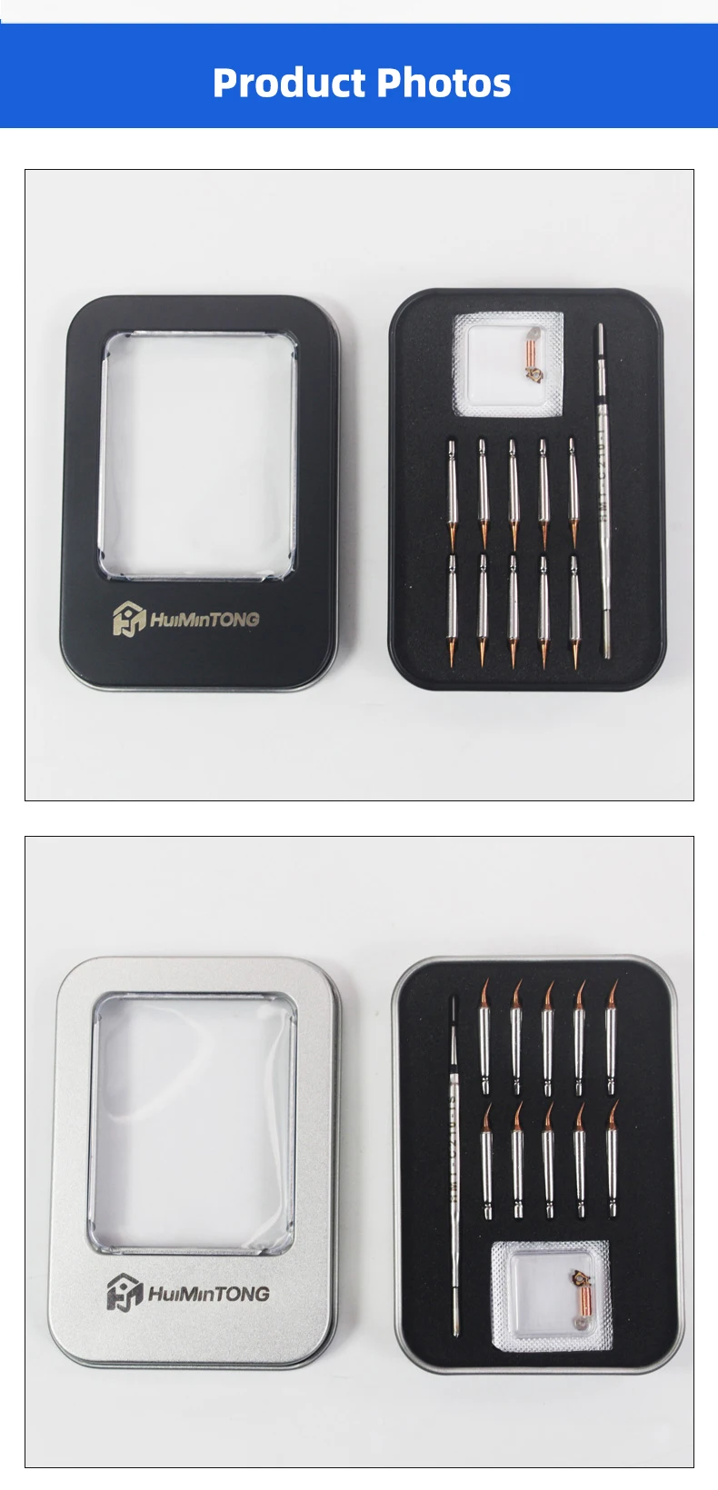 HMT C210 Ultrafeine 0,2mm Lötspitze Schnelle Erwärmung Hochtemperaturbeständig Austauschbares Design für Handy-CPU-Motherboard-Reparatur – Detail 5