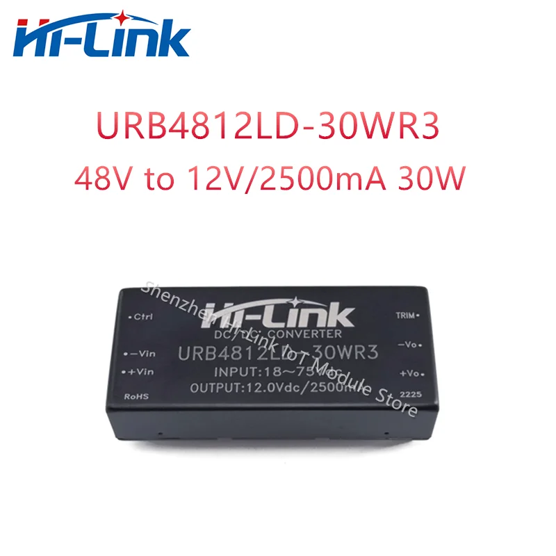 Hi-Link 30W 12V Output DC DC Power Supply Module 18-75V Input URB4812LD-30WR3 91% Efficiency Mini Isolated Coverter Intelligent